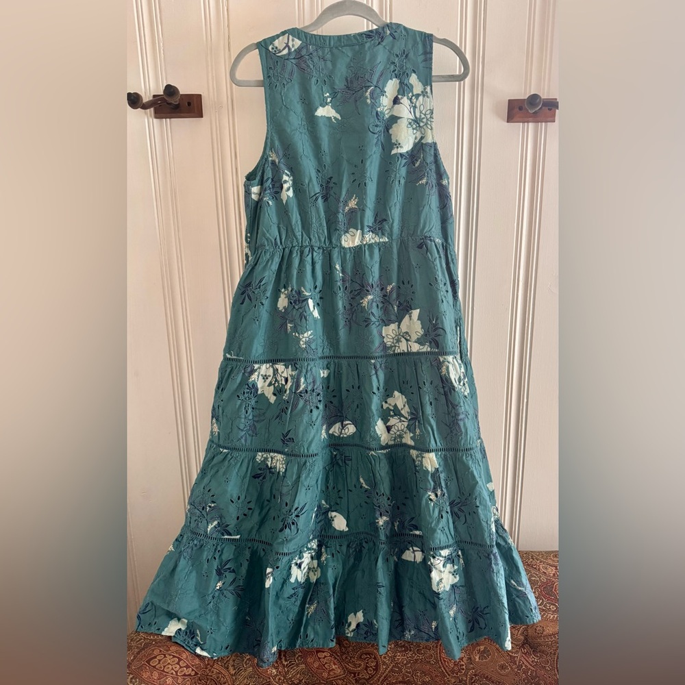 Wonderly Teal Floral Maxi Dress - Picture 2 of 7